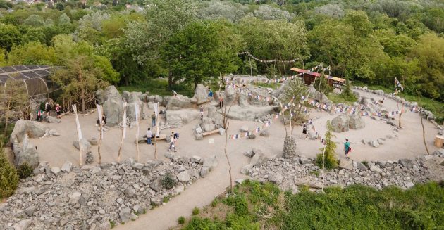 Himalayan Mountain Landscape, Friedrichsfelde Zoo by Uniola