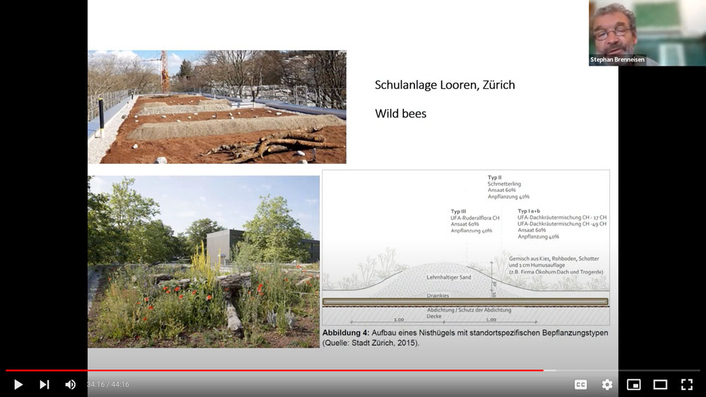 Dr. Stephan Brenneisen: Living Roofs – Biodiversity and Water Retention by Design Measures